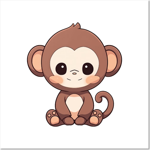 Cute little monkey Wall Art by SundayDonuts